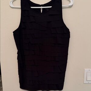 LOFT Black Layered Tank Top